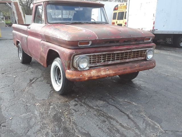 1966 Burgundy Chevrolet C-10 Standard Cab Pickup