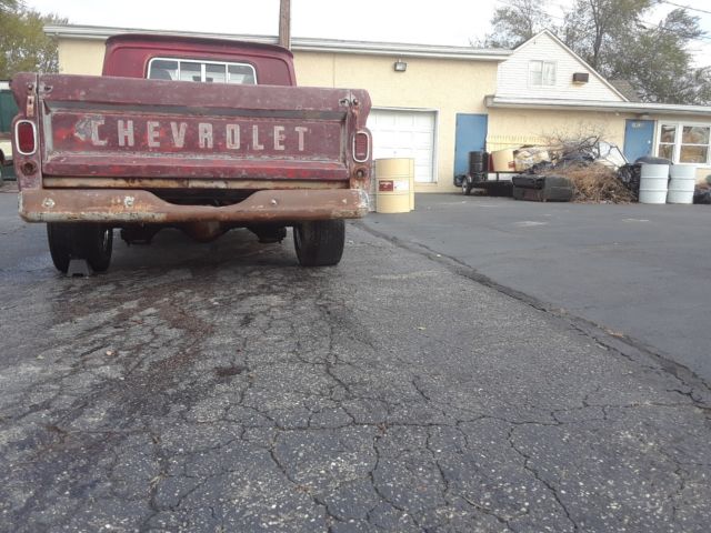1966 Burgundy Chevrolet C-10 Standard Cab Pickup