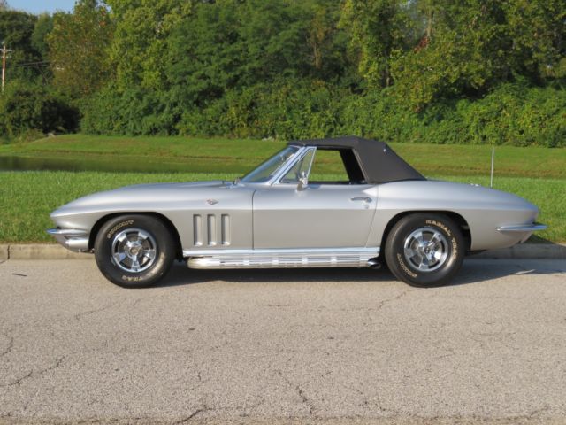 1966 Silver Chevrolet Corvette Convertible