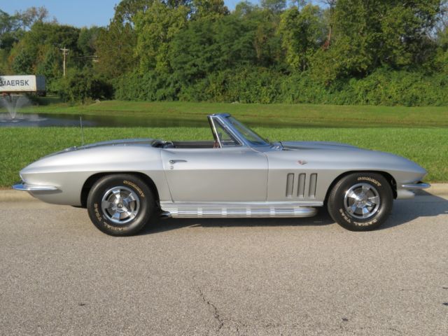 1966 Silver Chevrolet Corvette Convertible