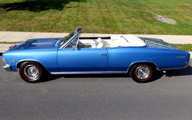 1966 Blue Chevrolet Chevelle Convertible