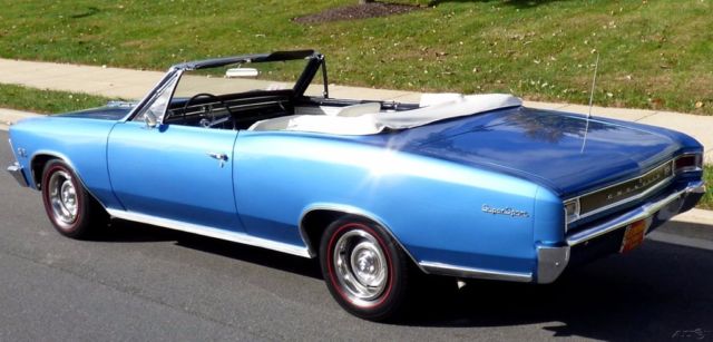 1966 Blue Chevrolet Chevelle Convertible