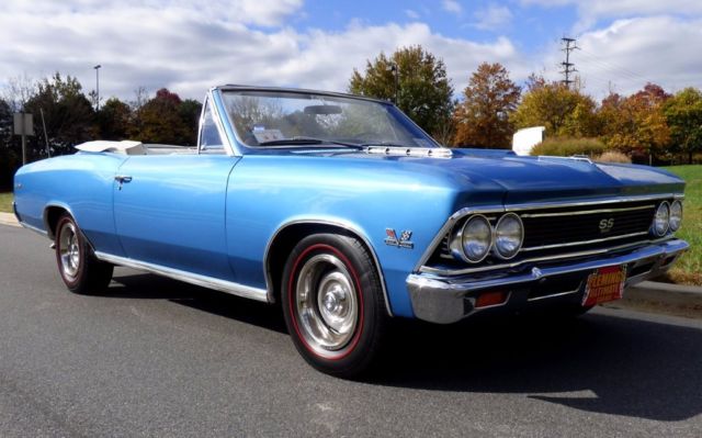 1966 Blue Chevrolet Chevelle Convertible