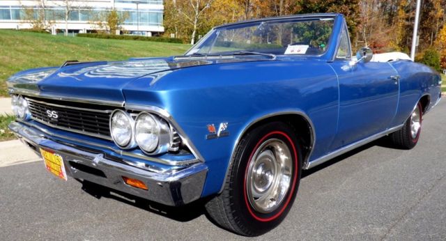 1966 Blue Chevrolet Chevelle Convertible