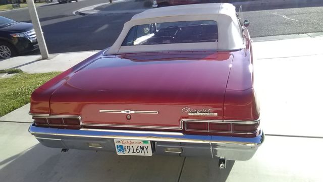 1966 Red Chevrolet Impala Convertible