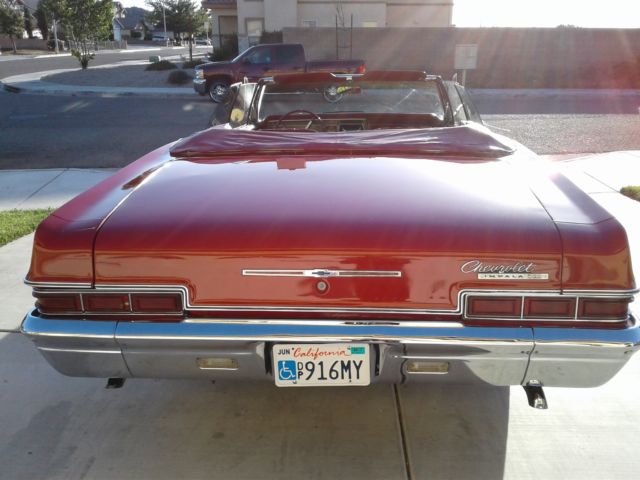 1966 Red Chevrolet Impala Convertible