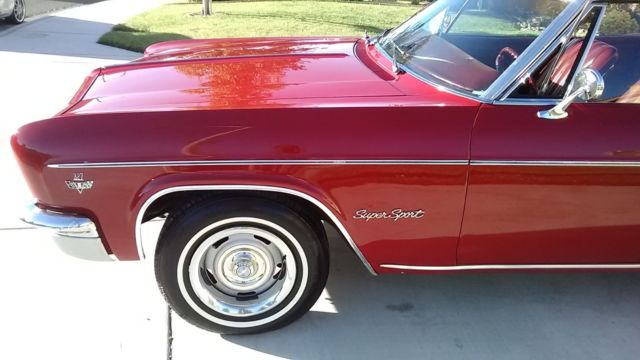 1966 Red Chevrolet Impala Convertible