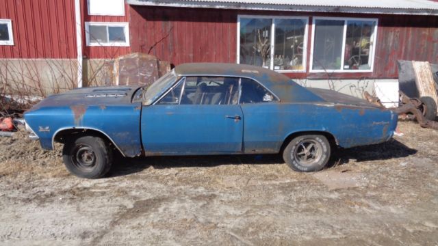 1966 blue Chevrolet Chevelle hardtop
