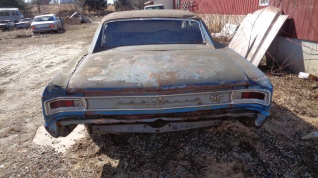 1966 blue Chevrolet Chevelle hardtop