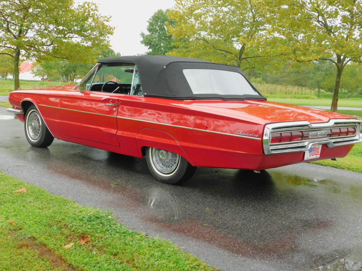 1966 Red Ford Thunderbird Convertible
