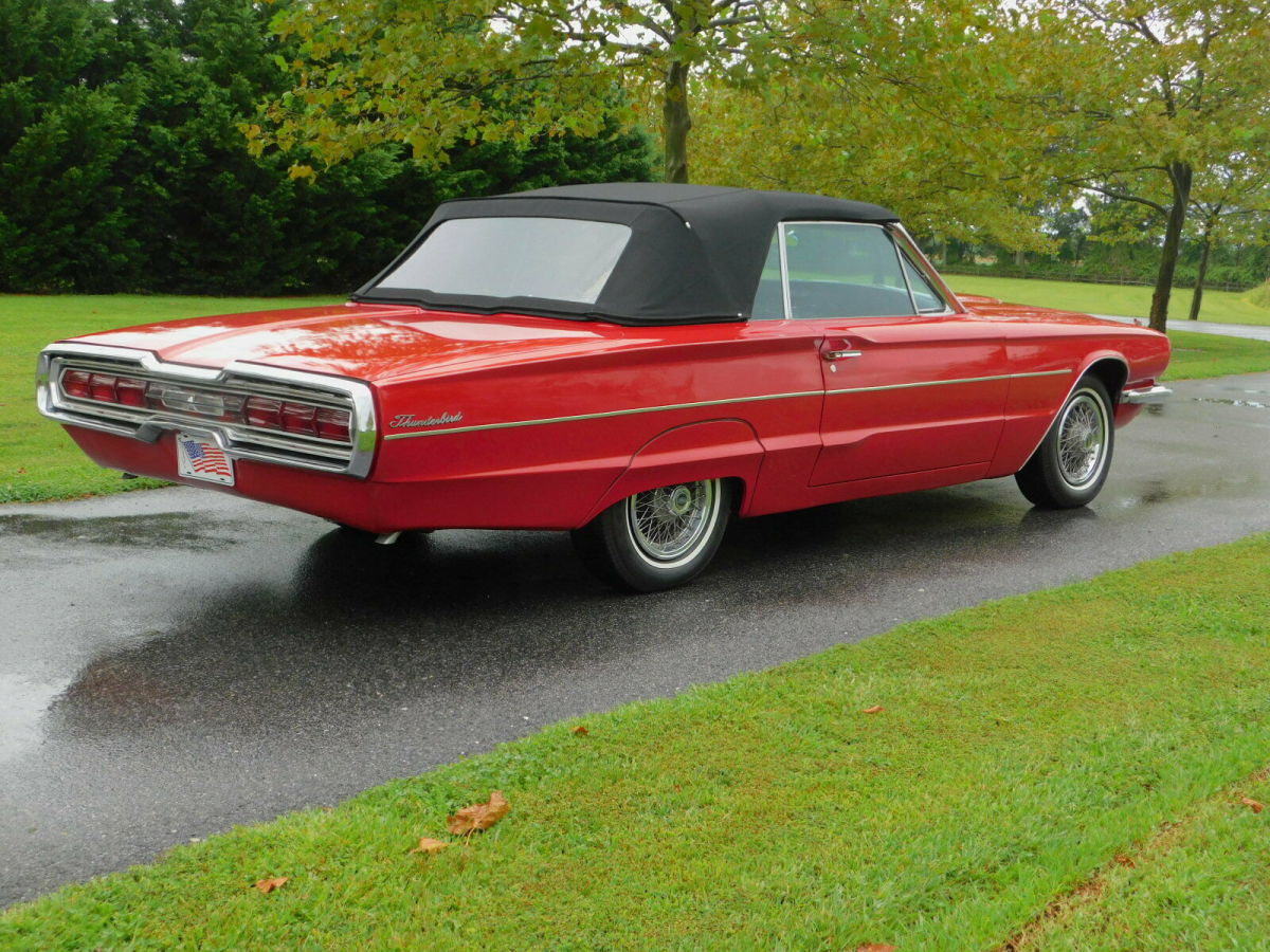 1966 Red Ford Thunderbird Convertible