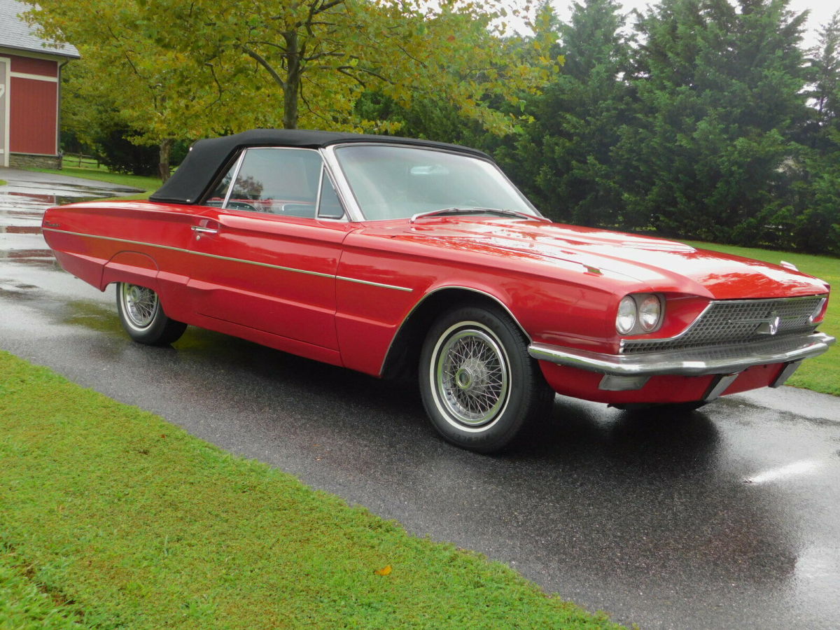 1966 Red Ford Thunderbird Convertible