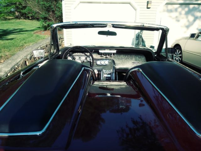 1966 Burgundy Ford Thunderbird Convertible