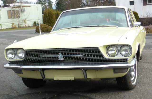 1966 Yellow Ford Thunderbird Coupe
