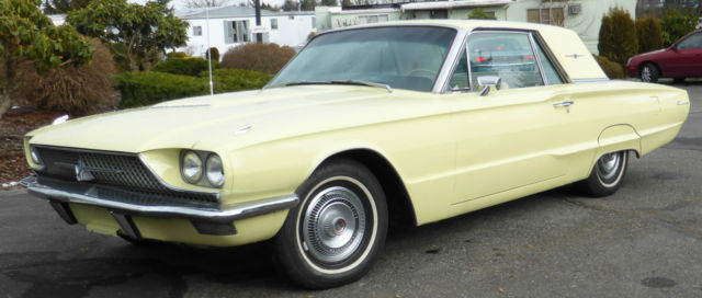 1966 Yellow Ford Thunderbird Coupe