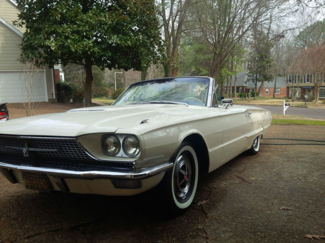 1966 Wimbledon White Ford Thunderbird Convertible