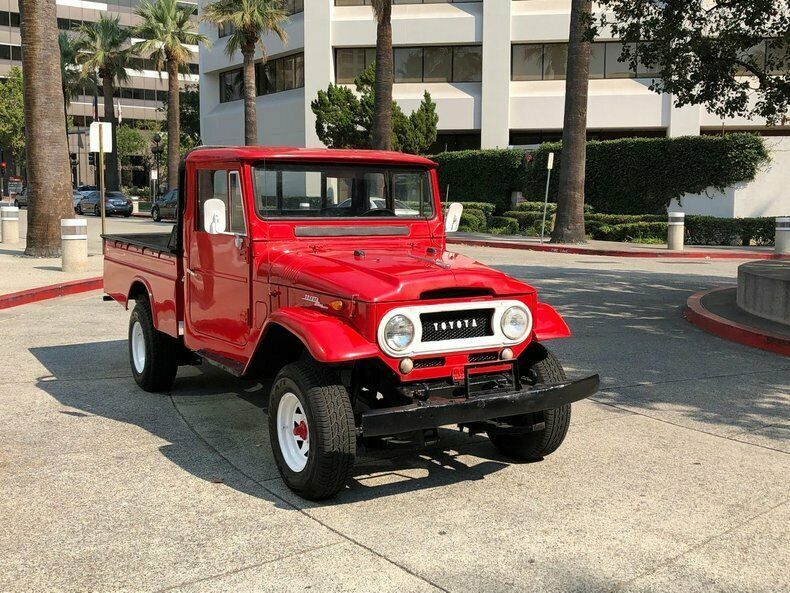 1966 Red Toyota Land Cruiser Pickup (Truck)