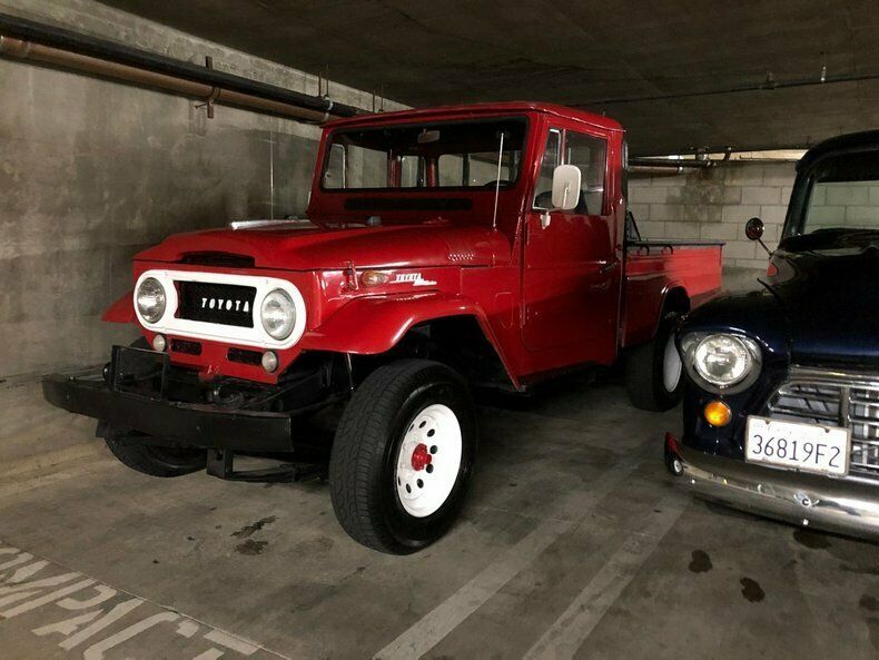 1966 Red Toyota Land Cruiser Pickup (Truck)
