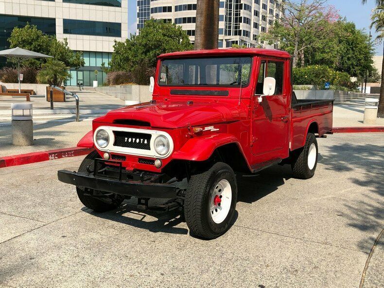 1966 Red Toyota Land Cruiser Pickup (Truck)