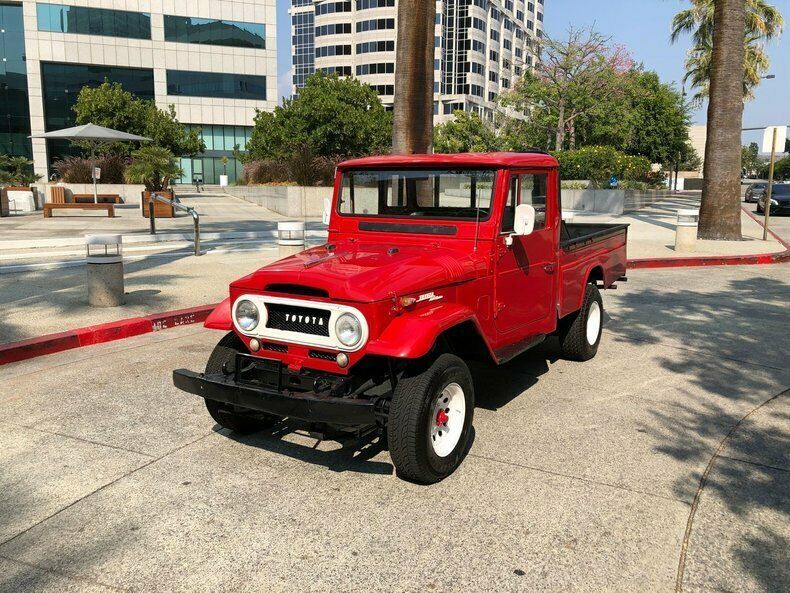 1966 Red Toyota Land Cruiser Pickup (Truck)