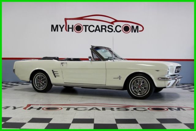 1966 White Ford Mustang Convertible