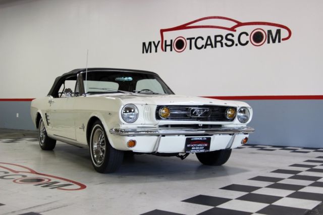 1966 White Ford Mustang Convertible