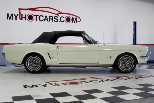 1966 White Ford Mustang Convertible