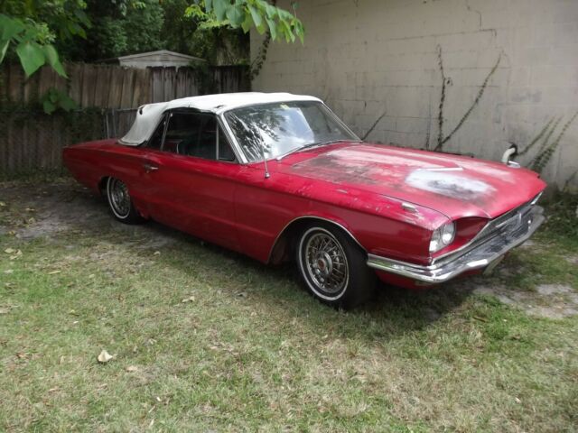 1966 Red Ford Thunderbird Convertible