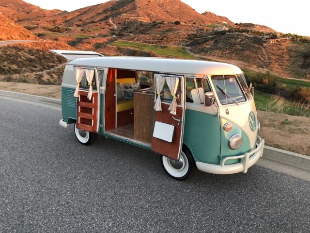 1966 Green Volkswagen Bus/Vanagon Van Camper