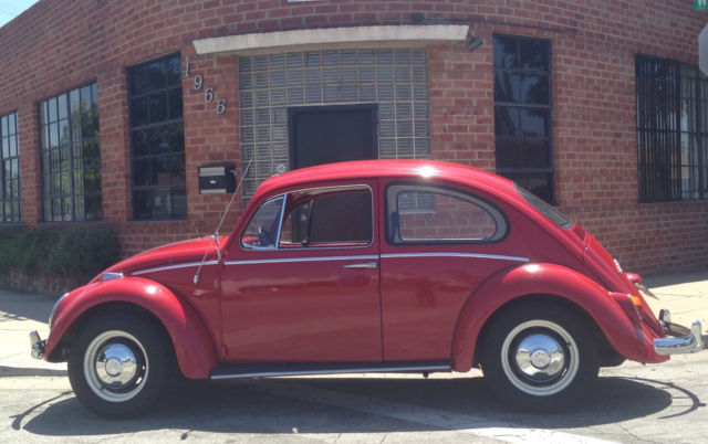 1966 Red Volkswagen Beetle - Classic Sedan