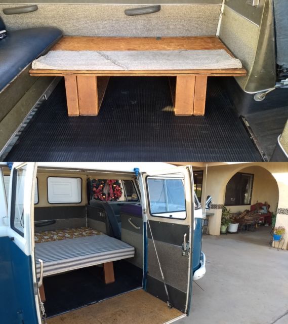 1966 Sea Blue/Cumulus White Volkswagen Bus/Vanagon Standard Passenger Van