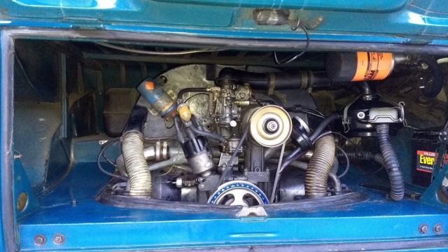 1966 Sea Blue/Cumulus White Volkswagen Bus/Vanagon Standard Passenger Van