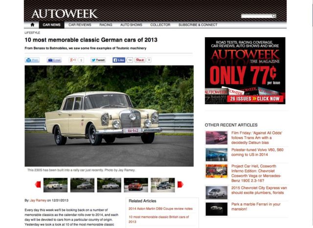 1967 Ivory Mercedes-Benz 200-Series Sedan