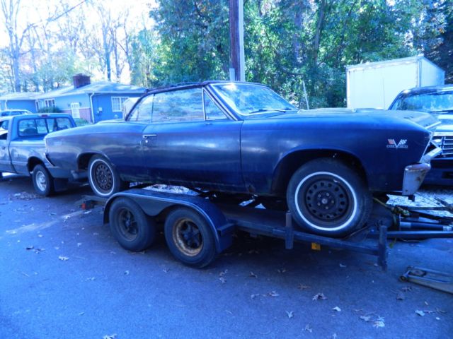 1967 Blue Chevrolet Chevelle Convertible
