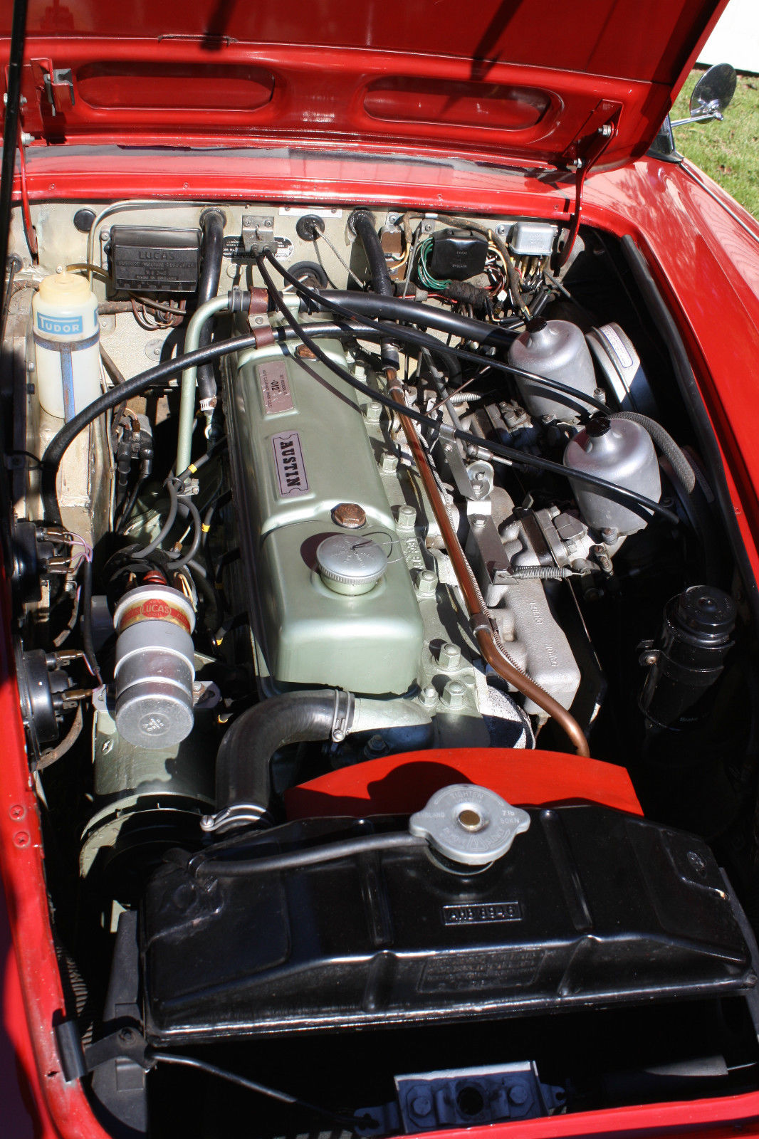 1967 Red Austin Healey 3000 Convertible