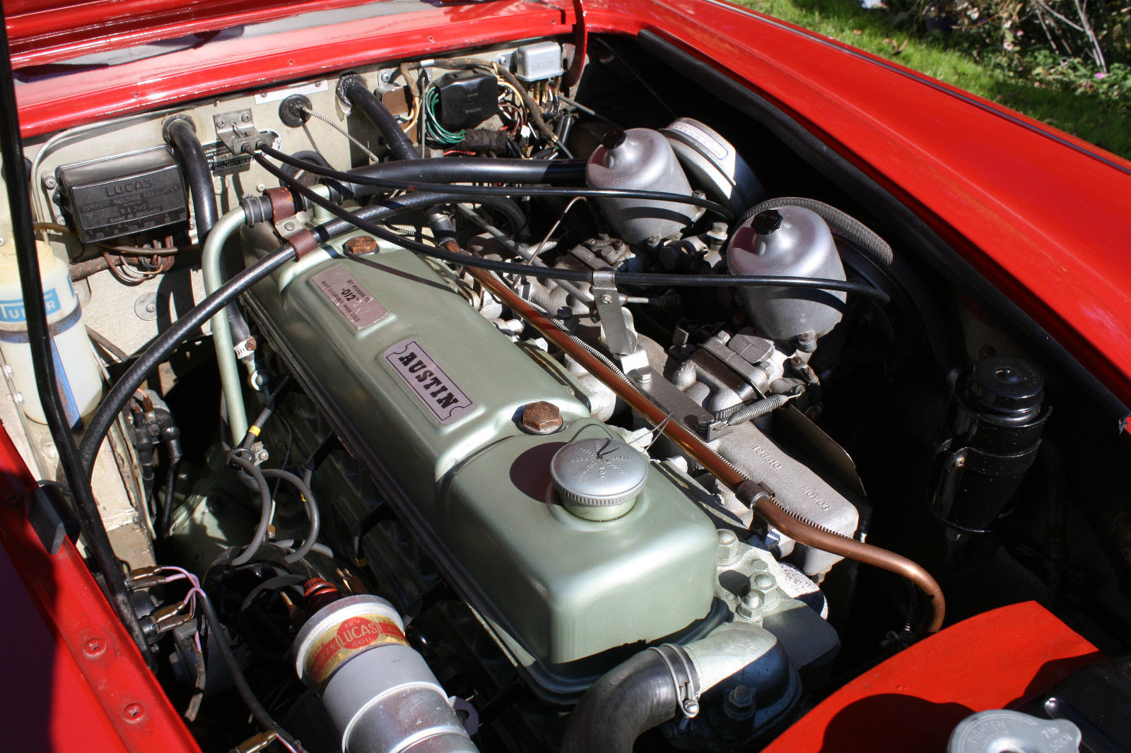 1967 Red Austin Healey 3000 Convertible
