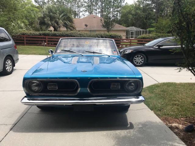 1967 Blue Plymouth Barracuda Convertible