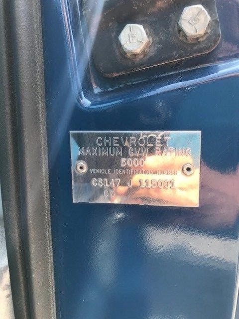 1967 Blue Chevrolet C-10 Standard Cab Pickup