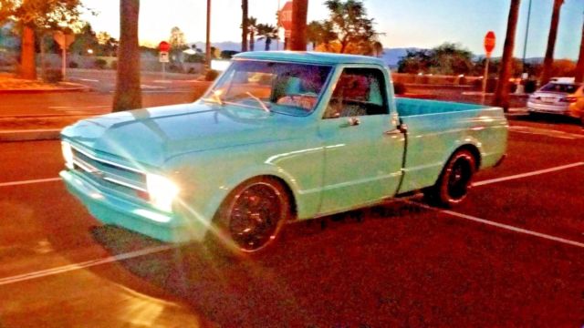 1967 Teal Chevrolet C-10 shortbox