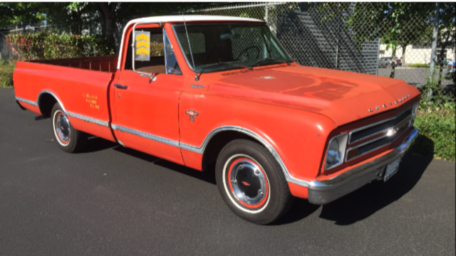 1967 Orange Chevrolet C-10