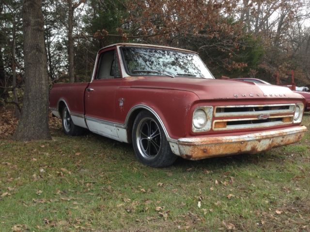 1967 Burgundy Chevrolet C-10 Standard Cab Pickup