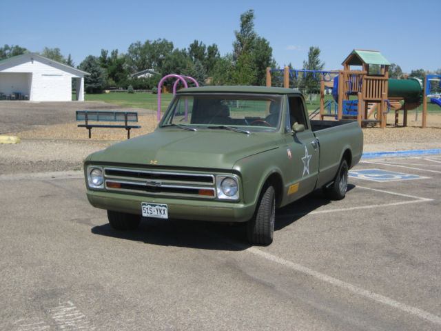 1967 olive drab Chevrolet C-10 Standard Cab Pickup
