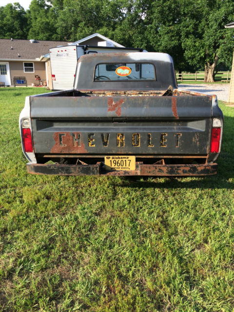 1967 black Chevrolet C-10 truck