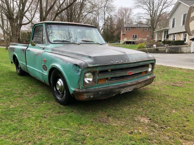 1967 Green Chevrolet C-10 SHORT BED PICKUP
