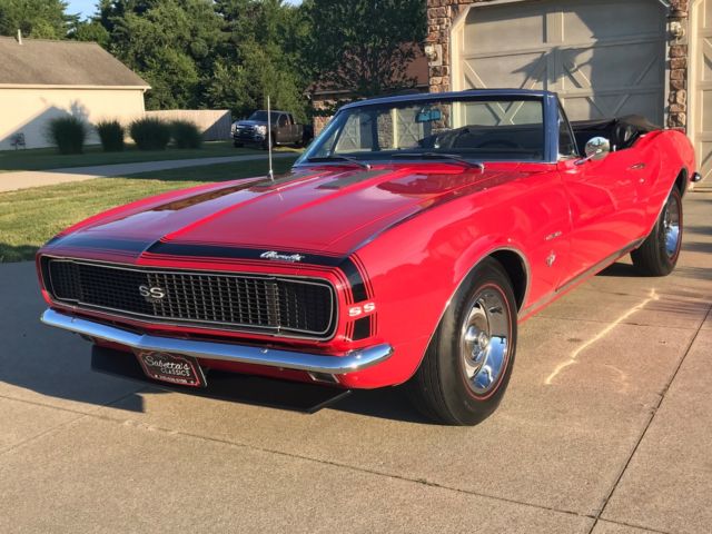 1967 Red Chevrolet Camaro Convertible