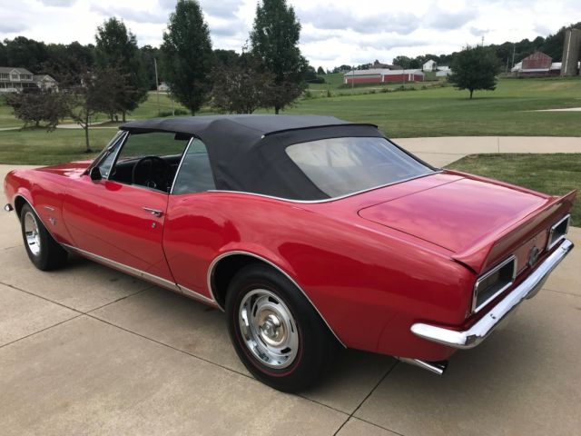 1967 Red Chevrolet Camaro Convertible