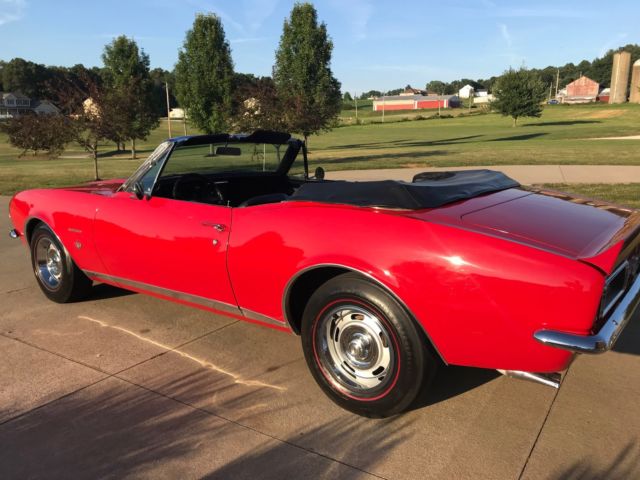 1967 Red Chevrolet Camaro Convertible