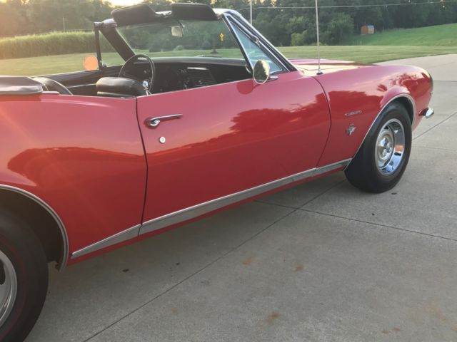 1967 Red Chevrolet Camaro Convertible
