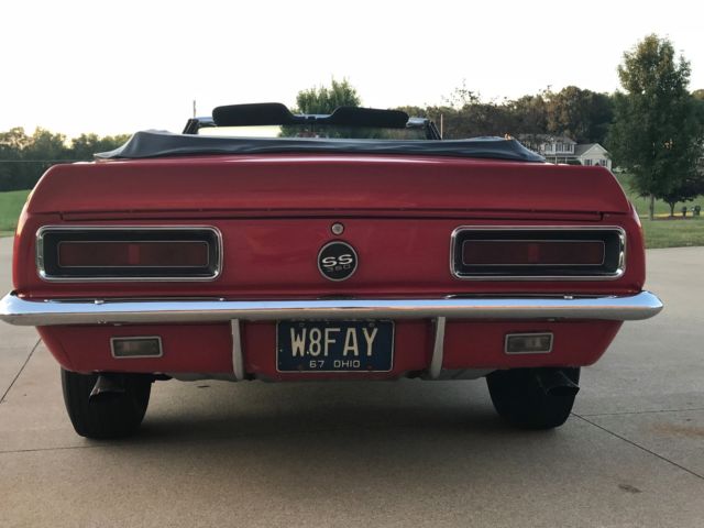 1967 Red Chevrolet Camaro Convertible