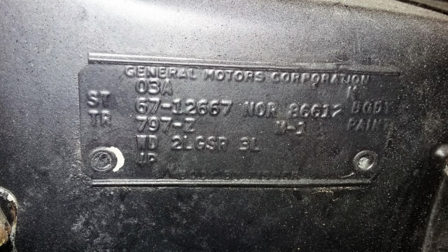 1967 Black Chevrolet Camaro Convertible